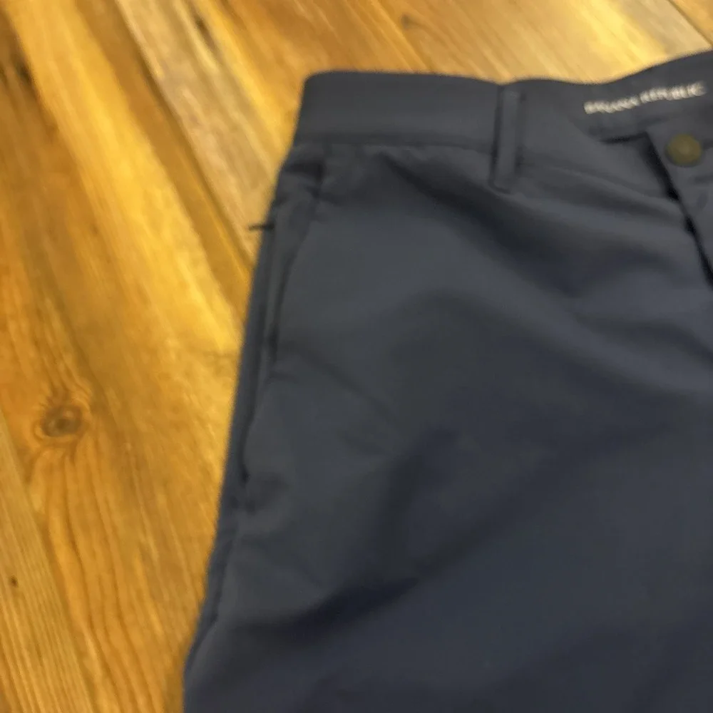 NWOT Banana Republic Men Blue Performance Stretch Slim Flat Front Pants 32x34